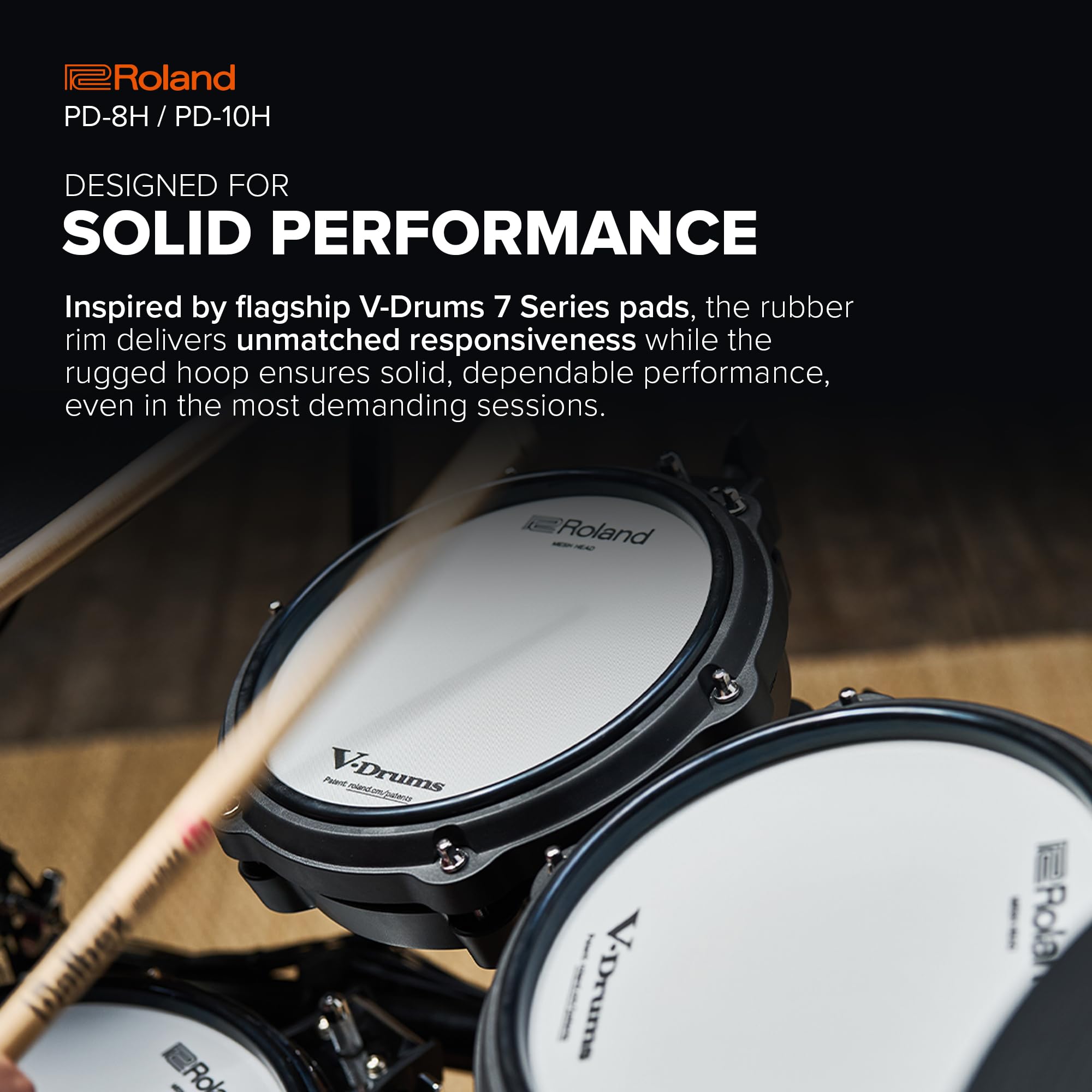 Amazon | Roland PD-8H V-Pad | 20.3 cm Dual Zone V-Pad | フラッグ